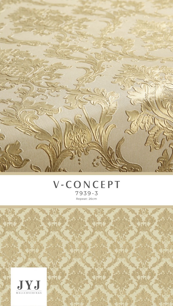 Giấy dán tường cổ điển Vconcept 7939-3